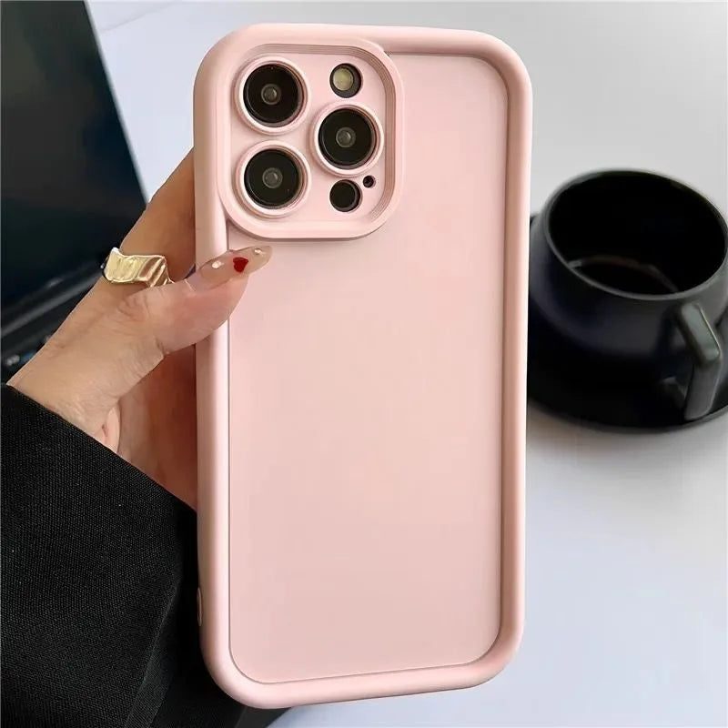 For iPhone Models: Red, White, Pink, And Black Color Soft Silicone Phone Cases