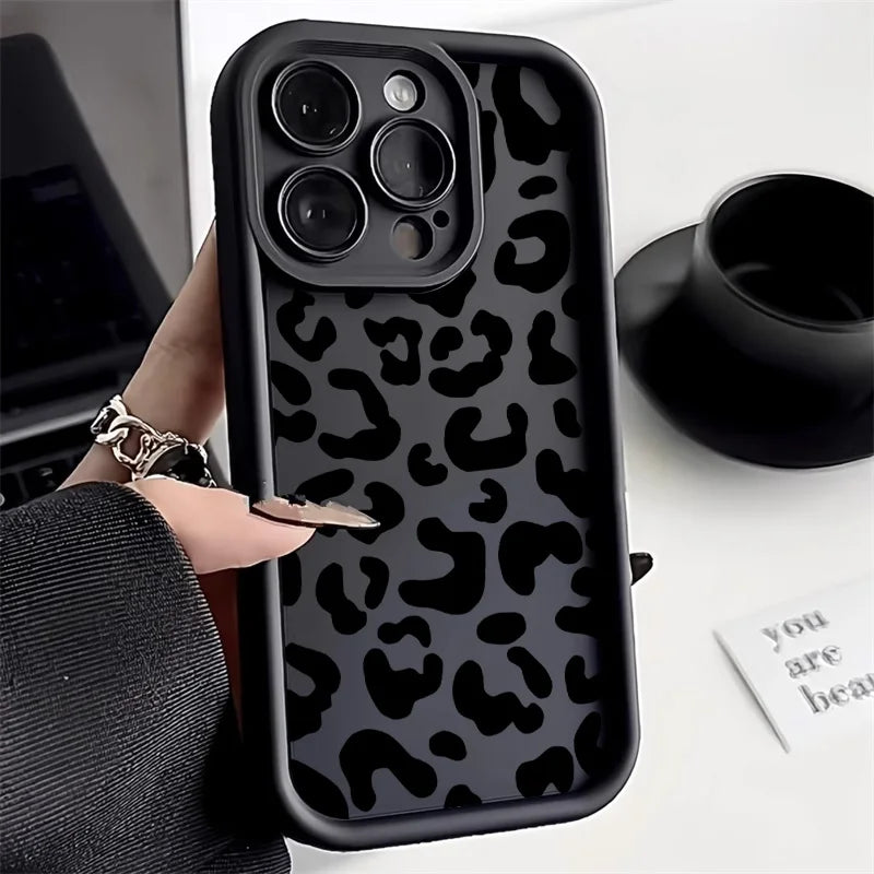 For iPhone Models Leopard Soft Silicone Phone Case