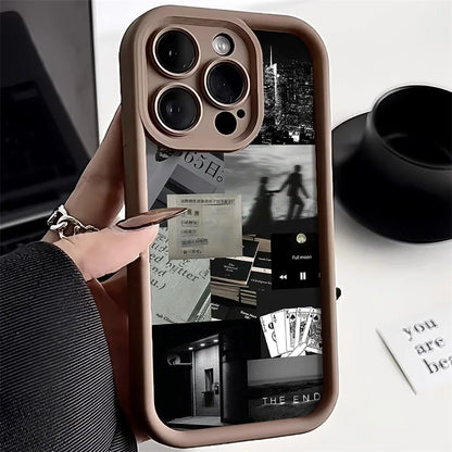 For iPhone Models: Black, White, And Brown Color Soft Silicone Phone Cases